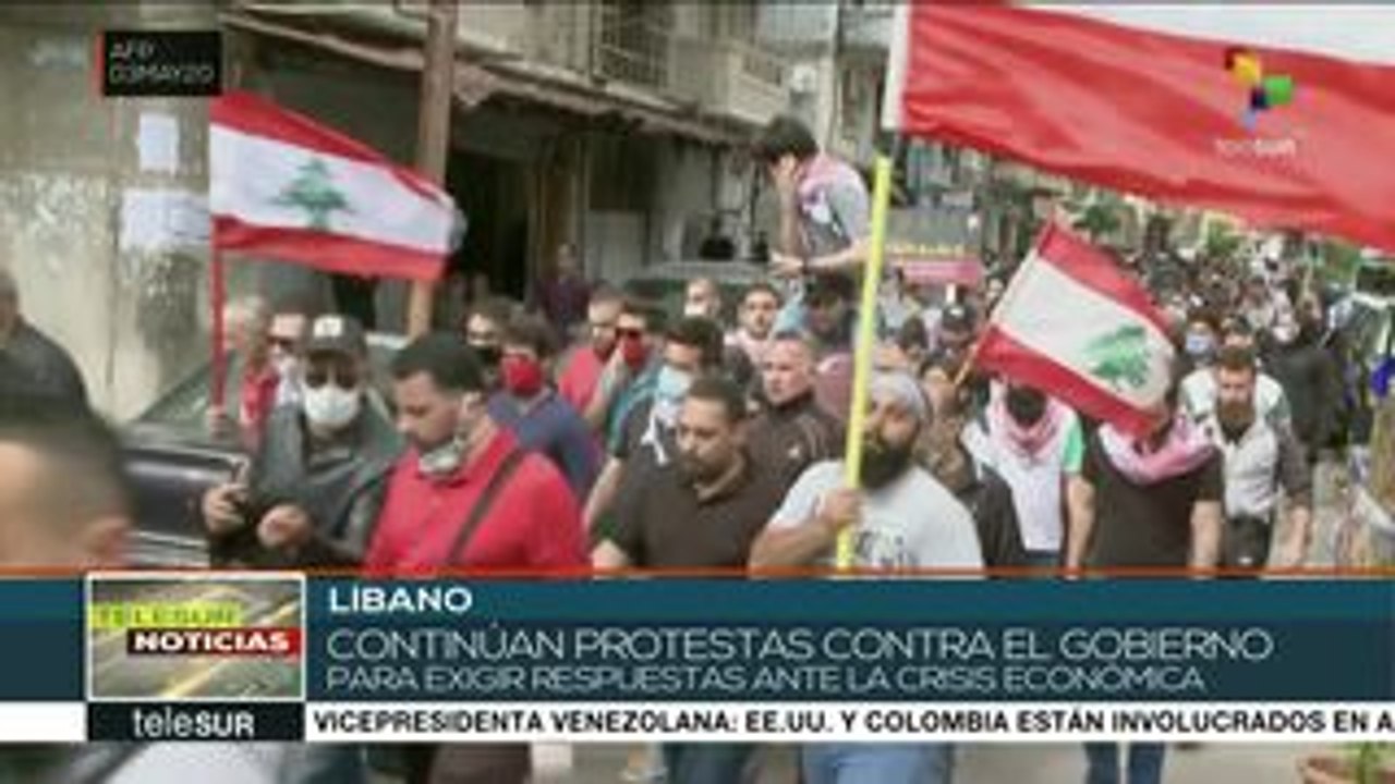 Protestan libaneses contra el gobierno por la crisis económica