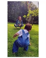 El hijo de David Bisbal da sus primeros pasos e público