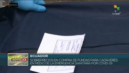 Denuncian en Ecuador sobreprecios en fundas para cadáveres