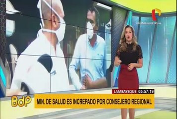 Lambayeque: ministro de Salud es increpado por consejero regional