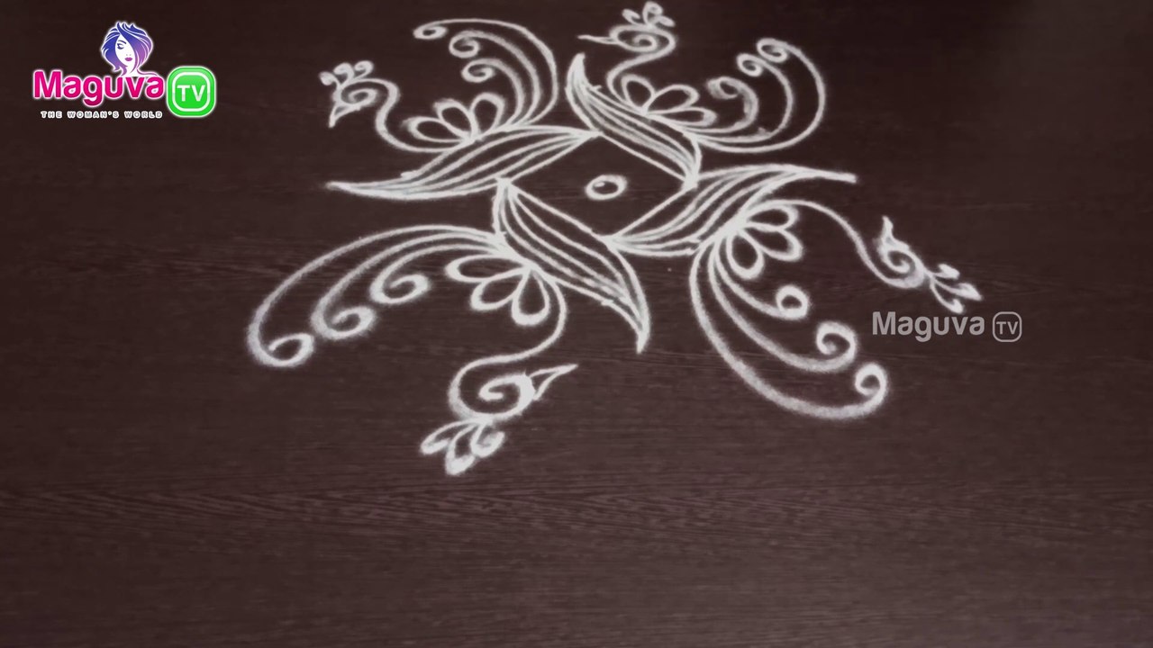 Rangoli with Dots - 5 x 1 Dots / Easy Rangoli Designs with Dots / Beautiful Dots Kolams | Viral Rocket