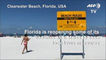 'Stay six feet apart': beaches reopen in Florida's Pinellas County