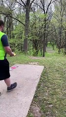 Guy Pumped after Nailing Far Frisbee Golf Shot