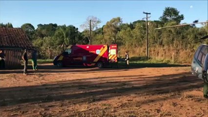 Idoso é atropelado por trator e helicóptero da PM é mobilizado para transporte da vítima