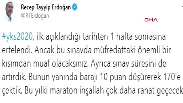 CUMHURBAŞKANI ERDOĞAN GENÇLERE SESLENDİ