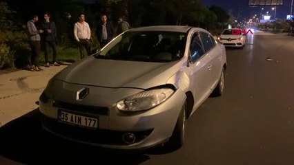İZMİR Otomobilin çarptığı kişi metrelerce sürüklendi