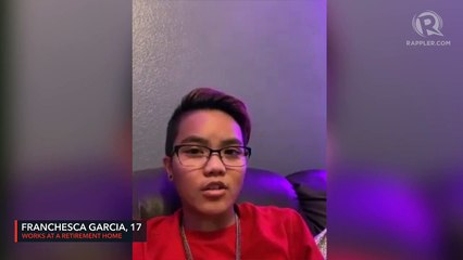 Young Filipina continues working in a retirement home amid pandemic