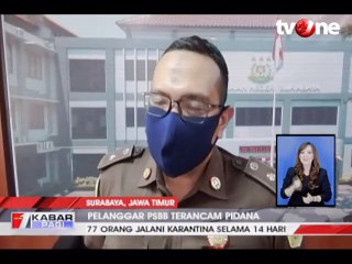 Puluhan Pelanggar PSBB Surabaya Terancam Pidana 1 Tahun