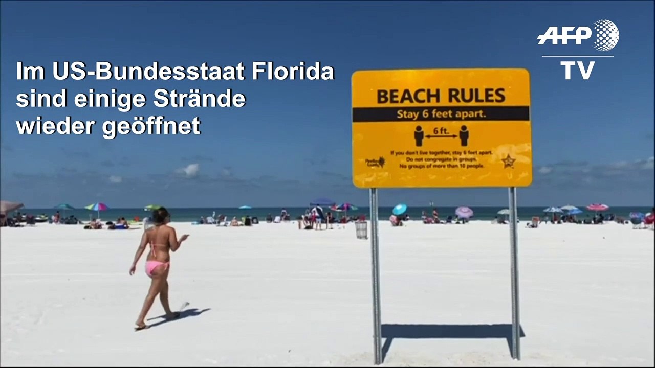 Mit Abstand: Strände in Florida sind wieder geöffnet