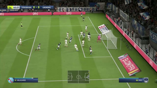 RC Strasbourg - Girondins de Bordeaux sur FIFA 20 : résumé et buts (L1 - 37e journée)