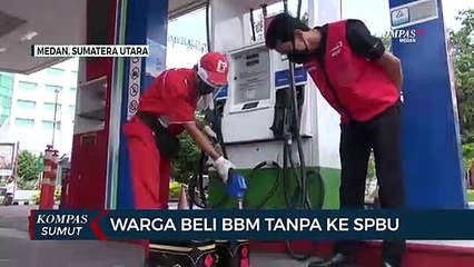Warga Medan Beli BBM Dan Gas Pakai Delivery Service