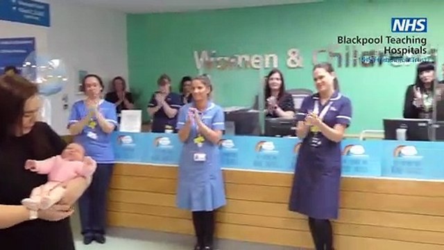 Ruby leaving Blackpool Victoria Hospital