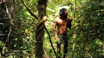 Primitive Skills - A Forest Man Find Big Worms And Cooked - Cooking Worms Natural Food