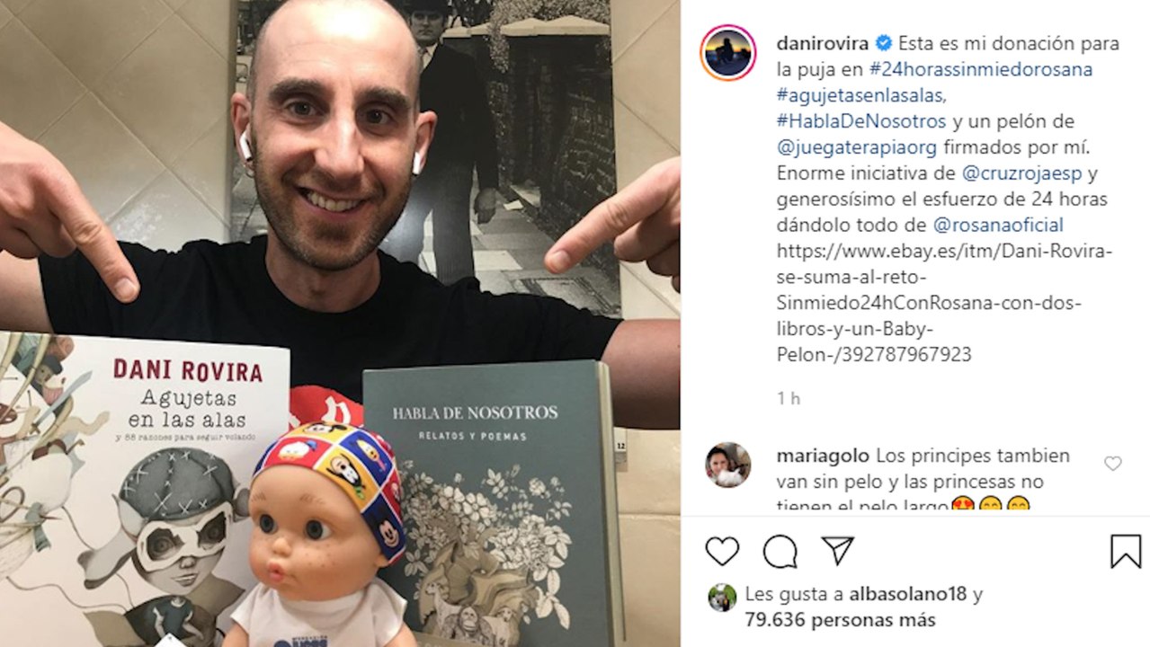 Dani Rovira se suma a la lucha de Rosana mientras libra su propia batalla