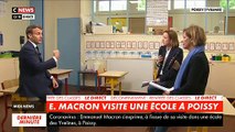 Coronavirus - Revoir l'intégralité de l'intervention surprise du Président Emmanuel Macron depuis une école de Poissy, dans les Yvelines pour évoquer la rentrée des classes du 11 mai