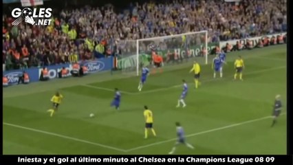 Iniesta y el gol al último minuto al Chelsea en la Champions League 08 09