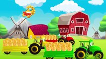 Tractors for Kids - Tractor Jack and Friends Song - Learning Animals Cartoon
