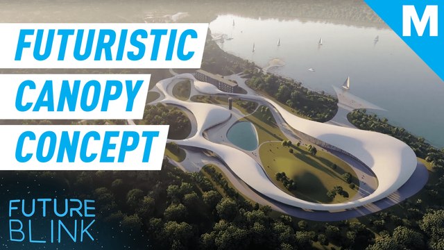 This concept building is united under a futuristic canopy — Future Blink