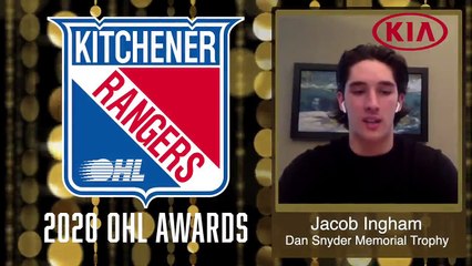 2019 – 2020 OHL Award | Dan Snyder Memorial Trophy | Jacob Ingham