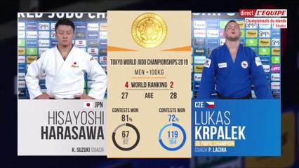 Finale +100kg, Harasawa vs Krpalek - ChM de judo 2019