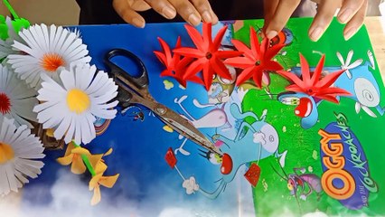 How to make a Bueatiful RED GERBERA Flower by Paper |Easy Paper craft|  |lockdown craftwork|