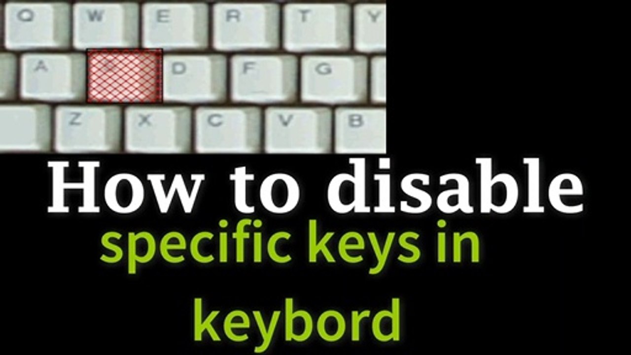 How to disable specific keys of keyboard