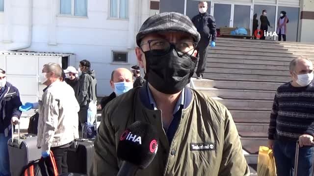 Karaman'da karantina süreci tamamlanan 154 kişi memleketlerine gönderildi