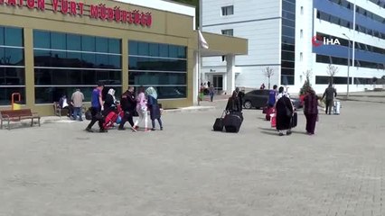 Almanya'dan Giresun'a getirilen Türk vatandaşları karantina sürecini tamamladılar