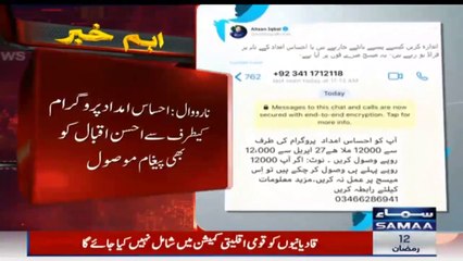 12 ہزار روپے وصول کرلیں، احساس امداد پروگرام کا میسج احسن اقبال کو بھی آ گیا