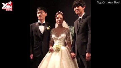 Chanyeol xuất hiện cực bảnh trai, nắm chặt tay chị gái mỹ nhân trong đám cưới