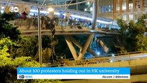 Hong Kong- About 100 protesters still hold out in university siege - DW News