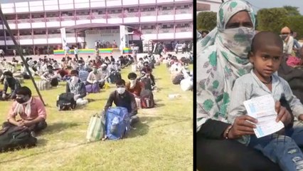 बसों से 303 दिहाड़ी मजदूर पहुंचे कन्नौज, बोले- 550 रुपए दिया किराया