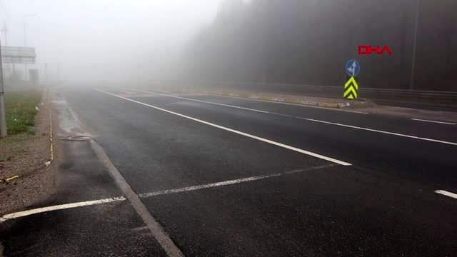 Bolu Dağı'nda sis görüş mesafesini düşürdü