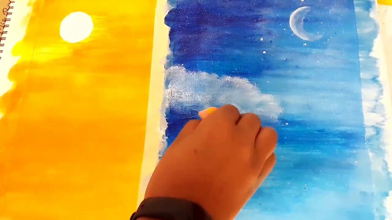 How to draw_ Acrylic_ Painting_ Then and now video Dailymotion