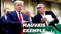Trump visite une usine de masques... sans masque (malgré les consignes)
