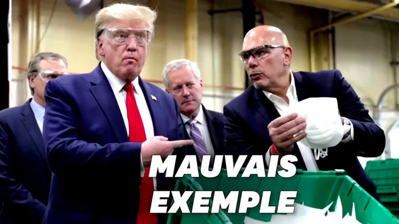 Trump visite une usine de masques... sans masque (malgré les consignes)