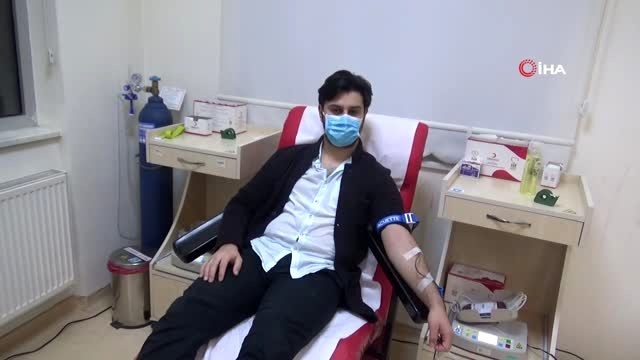 Kilis'te iftardan sonra kan bağışı