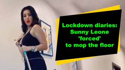 Lockdown diaries: Sunny Leone 'forced' to mop the floor