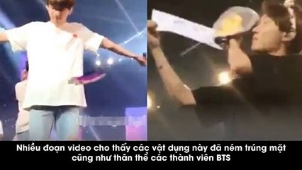 RM (BTS) lên tiếng năn nỉ các ARMY đừng ném đồ vật lên sân khấu