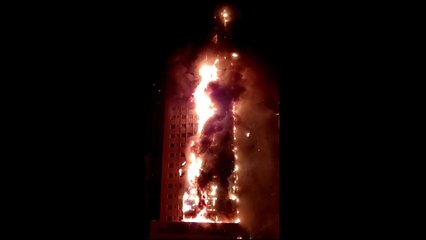 Residential tower engulfed in flames UAE's Sharjah