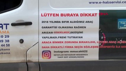 SİVAS Satın aldığı arızalı araç değiştirilmeyince, böyle protesto etti