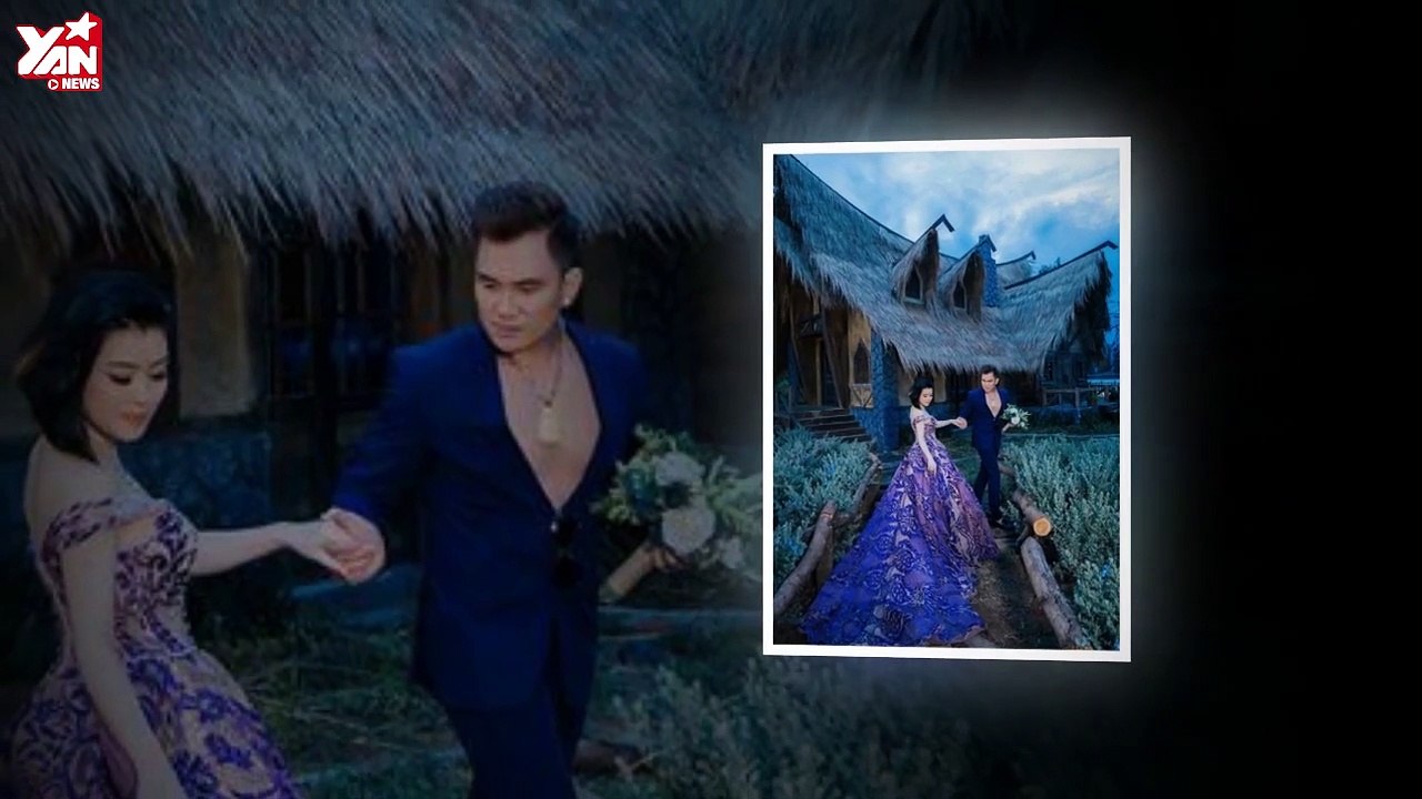 Cận cảnh bộ ảnh cưới đẹp như cổ tích của ca sĩ hội chợ Lâm Chấn Huy