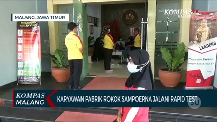 Karyawan Pabrik Rokok Sampoerna di Malang Jalani Rapid Test