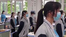 China's Hubei High School sees students watch opening ceremony in their classrooms