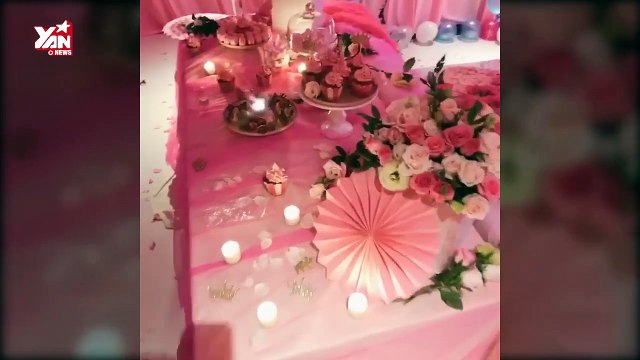 Ngọc Trinh khoe được bạn trai tự tay chuẩn bị phòng ngủ toàn màu hồng