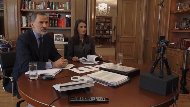 Reyes mantienen videoconferencia con responsables de red de Parques Nacionales