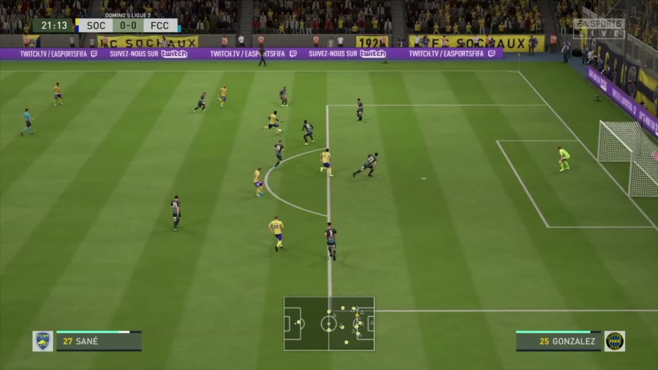 FC Sochaux - FC Chambly Oise sur FIFA 20 : résumé et buts (L2 - 29e journée)