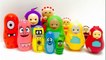 Hidden IN THE NIGHT GARDEN Charms Inside Yo GABBA Gabba and Teletubbies Stacking Nesting Toy Dolls
