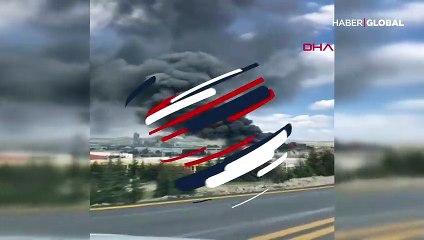 Ankara'da boya fabrikasında yangın