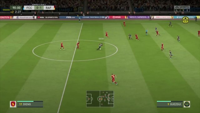 FC Chambly Oise - Rodez AF sur FIFA 20 : résumé et buts (L2 - 30e journée)